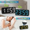 thumbnail image 6 of Small digital alarm clock plug, suitable for bedroom bedside, miniature electronic clock, large digital display, with battery backup, suitable for desk, 6 of 7
