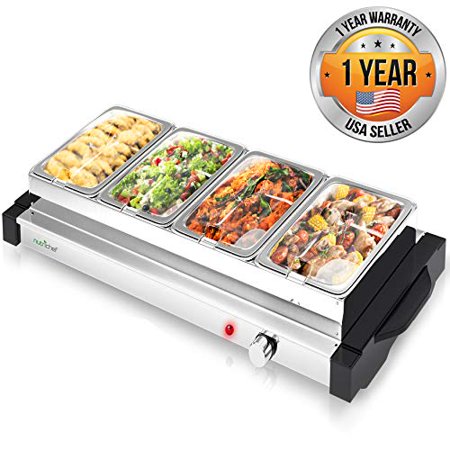 NutriChef PKBFWM32 - Electric Food Warming Tray - Buffet Server Hot