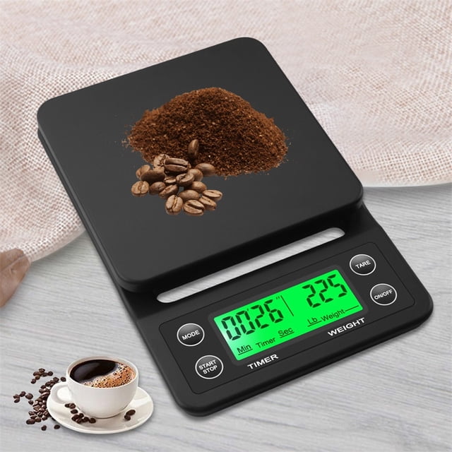 PEONAVET Kitchen Scale Kitchen Scale Digital Display Manual Coffee Scale Electronic Timing Kitchen Cake Mini Baking