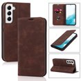 thumbnail image 1 of Nalacover Wallet Case for Samsung Galaxy S22,Built-in Magnet Compatible with Magsafe Charger,Premium PU Leather Magnetic Closure Flip Holder RFID Blocking Card Slot Anti-falling Phone Cover,Coffee, 1 of 6