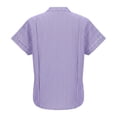 thumbnail image 5 of Enjoytime Womens Blouses Trendy Striped V-Neck Button Down Shirts Short Sleeve Dressy Business Casual Work Tops, 5 of 6