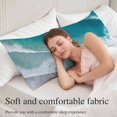 thumbnail image 5 of Dark Teal Beach Body Pillow Covers 20"x60", Summer Sea Waves Coastal Nautical Soft Brushed Microfiber Breathable Throw Pillow Covers, Pillowcase with Zipper for Couch Sofa Bedroom Living Room, 5 of 9