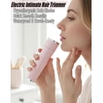 thumbnail image 4 of Electric Facial Hair Remover, Electric Intimate Hair Trimmer for Women & Men, Painless Bikini Shaver Waterproof Wet/Dry Body Groomer & Easy Cleaning, Safe Skin Protection (Pink), 4 of 8