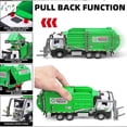 thumbnail image 3 of Garbage Truck Bin Lorry Toy with Lights Sounds, Friction-Powered Gift Kids 1:32, 3 of 4