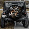 thumbnail image 2 of Lotusprinthandmade Lion of Judah Be Still and Know That I am God Spare Tire Cover With Backup Camera Hole 6 Sizes (34 in. V2), 2 of 6