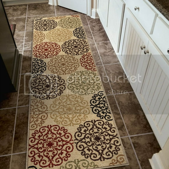 Orian Rugs Indoor/Outdoor Medallion Catalina Beige Area Rug (2'3" x 8')