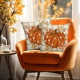 thumbnail image 5 of Wadada Fall Pillow Covers 18x18 Orange Pumpkin Leaf Branch and Stripes Fall Decor Pillowcase Autumn Thanksgiving Decorations Outdoor Throw Pillow Covers Linen Cushion Case for Couch Home, 5 of 6