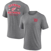 Men's Heather Gray Detroit Red Wings Winger Tri-Blend T-Shirt