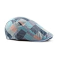 thumbnail image 5 of Mens Adjustable Colorful Striped Plaid Ivy Newsboy Cabbie Gatsby Golf Beret Flat Cotton Hat Thin Cap, 5 of 8