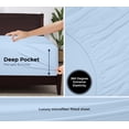 thumbnail image 4 of Royale Linens Fitted Sheet California King - Ultra Soft 1800 Brushed Microfiber - Hotel Luxury Bottom Sheets - Wrinkle Free & Fade Resistant - Deep Pocket Fitted Sheet Only (King Cal, Lake Blue), 4 of 10