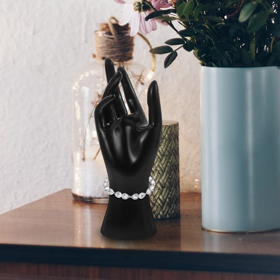 BESTOYARD White Hand Shaped Ornament Jewelry Holder for Display and Decorative Use