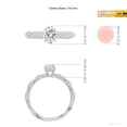 thumbnail image 5 of ANGARA Lab Grown Diamond Engagement Ring in 14K White Gold for Women (Size-7x5mm| Color-F-G| Clarity-VS) | April Birthstone, Anniversary, Jewelry Gift for Women | Lab Grown Diamond Ring, 5 of 8