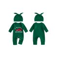 thumbnail image 2 of RUINIXCW Infant Boy Girl Christmas Outfit Long Sleeve Crew Neck Romper and Hat Set, 2 of 8