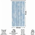 thumbnail image 6 of Snowflakes Shower Curtain for Bathroom Christmas Decor Stall RV Shower Curtain Set with Hooks 36x72inches Light Blue White Snow Flowers X-mas Waterproof Fabric Shower Curtains, 6 of 6