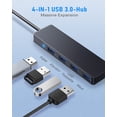 thumbnail image 3 of Concentrador de Datos USB 3.0 MACHAO Ultradelgado 4 Puertos 5 Gbps para Macbook Pro/Mini iMac, 3 of 4