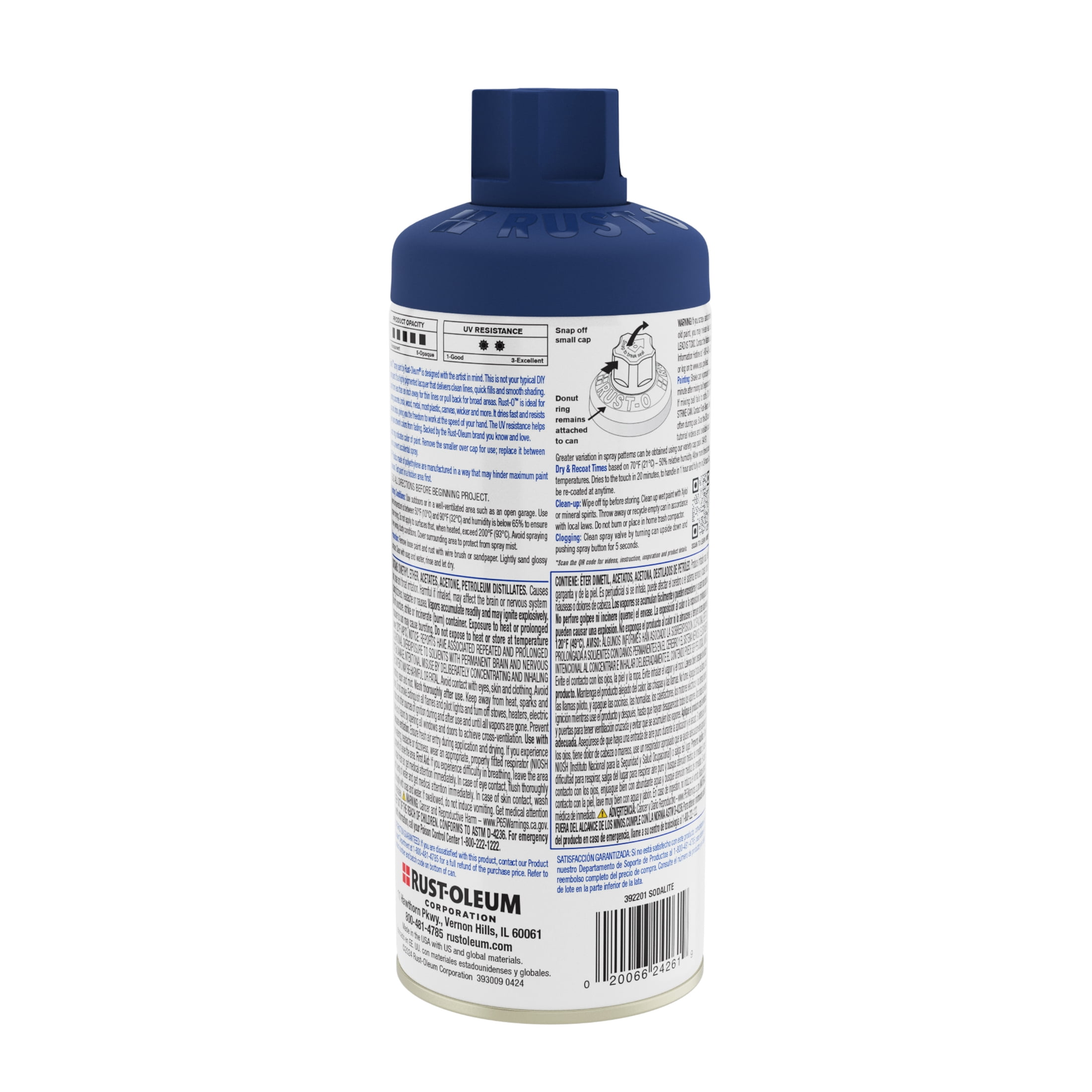 6 Pack, Sodalite, Rust-Oleum Rust-O Acrylic Matte Spray Paint-392201, 11 oz