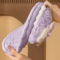 thumbnail image 5 of Fesfesfes Women's Thermal Slippers Soft And Comfortable Furry Warm Fleece Lined Slippers With Non-slip Soles Women's Home Bedroom Slippers Women Dress Shoes 6.5-7(38-39), 5 of 9
