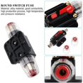 thumbnail image 5 of Disyuntor impermeable automático de 80 A, portafusibles en línea de 12 V-24 V CC, interruptor de reinicio manual, fusible de audio para automóvil, bloque de fusibles en línea (80 A), 5 of 5