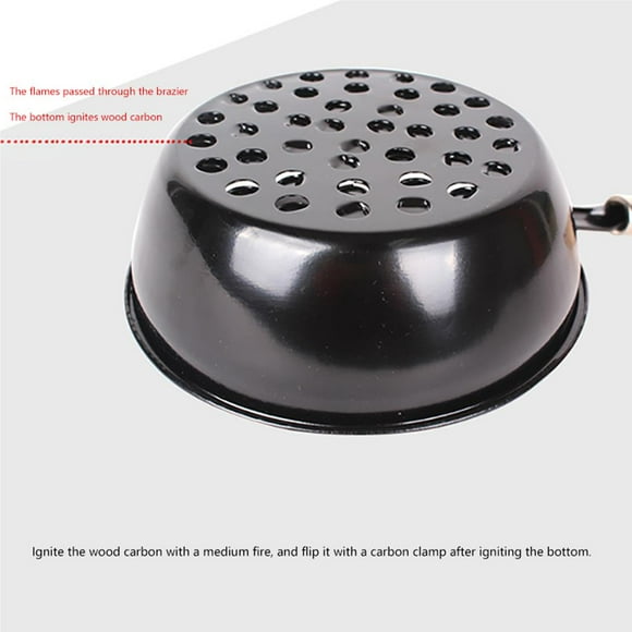 BBQ Charcoal Pot Black Metal picnic family Multifunctional hollow Long Handle Charcoal Pot Starter