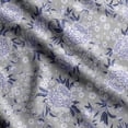 thumbnail image 1 of Soimoi Chinese Floral Printed, Poly Canvas Fabric, Decor Sewing Fabric by The Yard 56 Inch Wide,Decorative Fabric for Curtains Tote Bags, Grayish Blue, 1 of 5