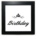 thumbnail image 1 of Happy Birthday Presents Blessing Beautiful Black Square Frame Picture Wall Tabletop, 1 of 3