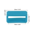 thumbnail image 2 of Uxcell Watch Band Strap Loops Silicone Watch Holder Keeper for 16mm Width Watch Band, Turquoise Blue 4 Pack, 2 of 5