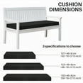 thumbnail image 2 of Eurhowing 59x18x3 Inch Outdoor Bench Cushion, Thick High-Density Foam Waterproof Patio Cushion with Ties, Garden Seat Cushion for Porch, Deck, Poolside, Black, 2 of 7