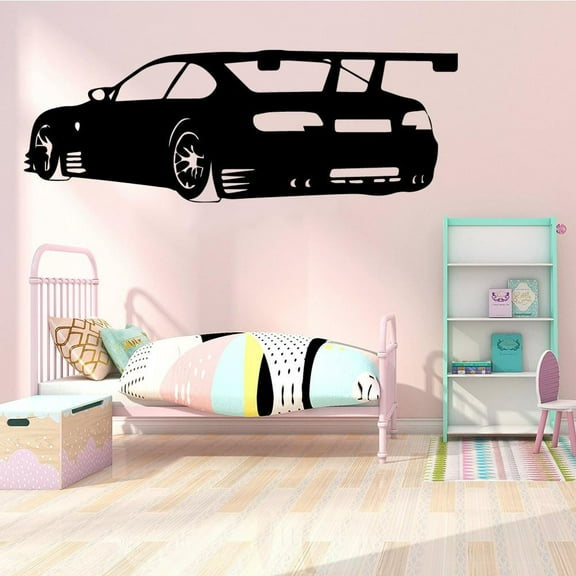 sports car Art Sticker Waterproof Wall Stickers Rooms Decoration Vinyl Mural Decal 43x16cm