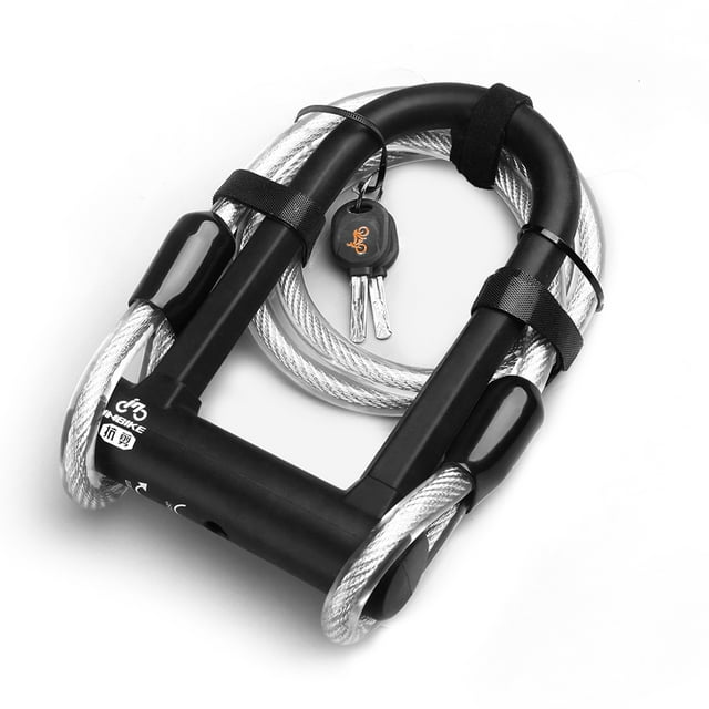 Amdohai Theft Bike Lock Heavy Duty -shear Steel Bicycle Lock Combination with U Lock Shackle Flex Cable Lock and Mounting Bracket