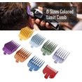 thumbnail image 2 of Hair Clipper Guide Combs, 8 Sizes Colored Limit Comb Hair Clipper Haircut Guide Attachment Size Comb, 2 of 8