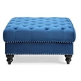 thumbnail image 2 of Contemporary Home Living Velvet Upholstered Tufted Ottoman - 35" - Blue, 2 of 4