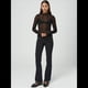 thumbnail image 5 of Camisetas de Larga Transparentes para Mujer, de Transparente, Ajustadas, con Ribete Festoneado, Blusas y Conjuntos Superiores Negro S, 5 of 8