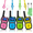 PinkBlueGreenYellow, variant on Wishouse Kids Walkie Talkies 2-Pack | Rechargeable, 22 Channels & Flashlight Lanyard (Pink & Blue)