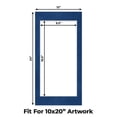 thumbnail image 2 of Brooke Blue Suede Picture Frame Mat for 12x24 Frames - Fits 10x20 Photos - 10 Mats, 2 of 7