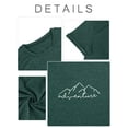 thumbnail image 5 of Anbech Mountain Heartbeat Shirt Hiking Tshirts Women T-Shirt Athletic Short Sleeve Shirts, 5 of 8