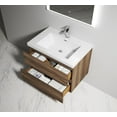 thumbnail image 4 of Alma 30 Inch Ebony Brown Wall Mount Vanity With A integrated Sink, 4 of 15