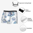 thumbnail image 6 of Balery Pale Blue Lotus Flowers Men's Boxer Briefs, Soft and Breathable Cotton Underwear with nylon Waistband-Medium, 6 of 9