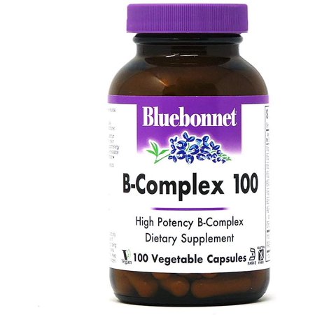 Bluebonnet Nutrition B Complex  Complete Full Spectrum  Vitamin B6  B12  Biotin  Folate  Vegan  Vegetarian  Gluten  Soy & Milk Free  Kosher  100 Count