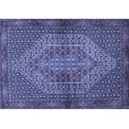 thumbnail image 1 of Ahgly Company Machine Washable Indoor Rectangle Persian Blue Traditional Area Rugs, 5' x 8', 1 of 4