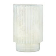 My Texas House White Ribbed Glass Votive, 5.12"
