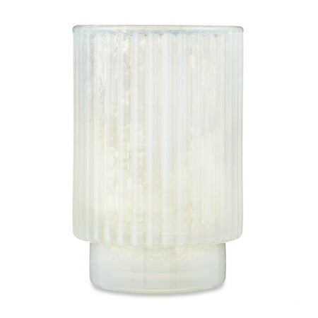 My Texas House White Ribbed Glass Votive, 5.12"