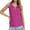 Hot Pink, variant on Women with Built in Bra Thick Strap Spaghetti Strap Tank Top Cropped Ladies Fashion Casual Court Lock Round Neck Sleeveless Vest T Shirt Top Pink M