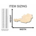 thumbnail image 2 of Unfinished Wood Austria Shape - Country - Craft - up to 46" DIY 10" / 1/8", 2 of 3