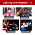 thumbnail image 4 of Guantes De Boxeo De Gel Para Hombres Y Mujeres, Guantes Interiores Antideslizantes De Medio Dedo, Elaborados Con Material De Gel De Primera , Soporte Mejorado, 4 of 7