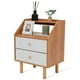 thumbnail image 1 of Mesita de noche de madera, mesita de noche con cajón, mesita de noche pequeña con almacenamiento para dormitorio, 1 of 7