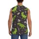 thumbnail image 4 of Fotbe Dinosaur Skeleton Men's Camiseta sin Mangas Estampada para Hombres, Playera Casual para Gimnasio, Entrenamiento, Playa-Large, 4 of 7