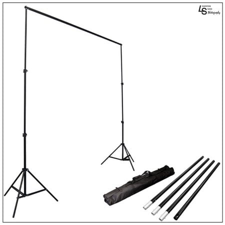 Muslin Background Backdrop Studio Photo Video Studio 10Ft Adjustable Muslin Background Backdrop Support System Stand ()