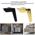thumbnail image 3 of Patas de muebles de metal Yuarrent 4 Uds 10cm negro ronco, 3 of 6