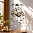 thumbnail image 4 of Luckky Cat Stained Glass Suncatcher Wind Chime,Bohemian Crystal Metal Hanging Pendant Ornament,Color Light Catching Window Decor,Ideal Holiday Gift for Cat Lovers, 4 of 6