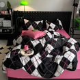 thumbnail image 1 of INS Blue Checkerboard Girls Boys Single Double Size Solid Colors Flat Sheet Duvet Cover Pillowcase Bed Linens Home Textile, 1 of 7